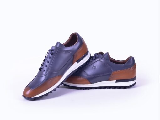 Réf : 0986 EN CUIR GRIS-TABAC – Image 3