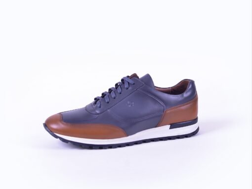 Réf : 0986 EN CUIR GRIS-TABAC